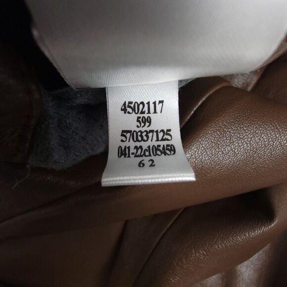 NEW Chicos Straight Faux Leather High Rise Ankle Pants 8 Chocolate Brown Minimal - Picture 8 of 8